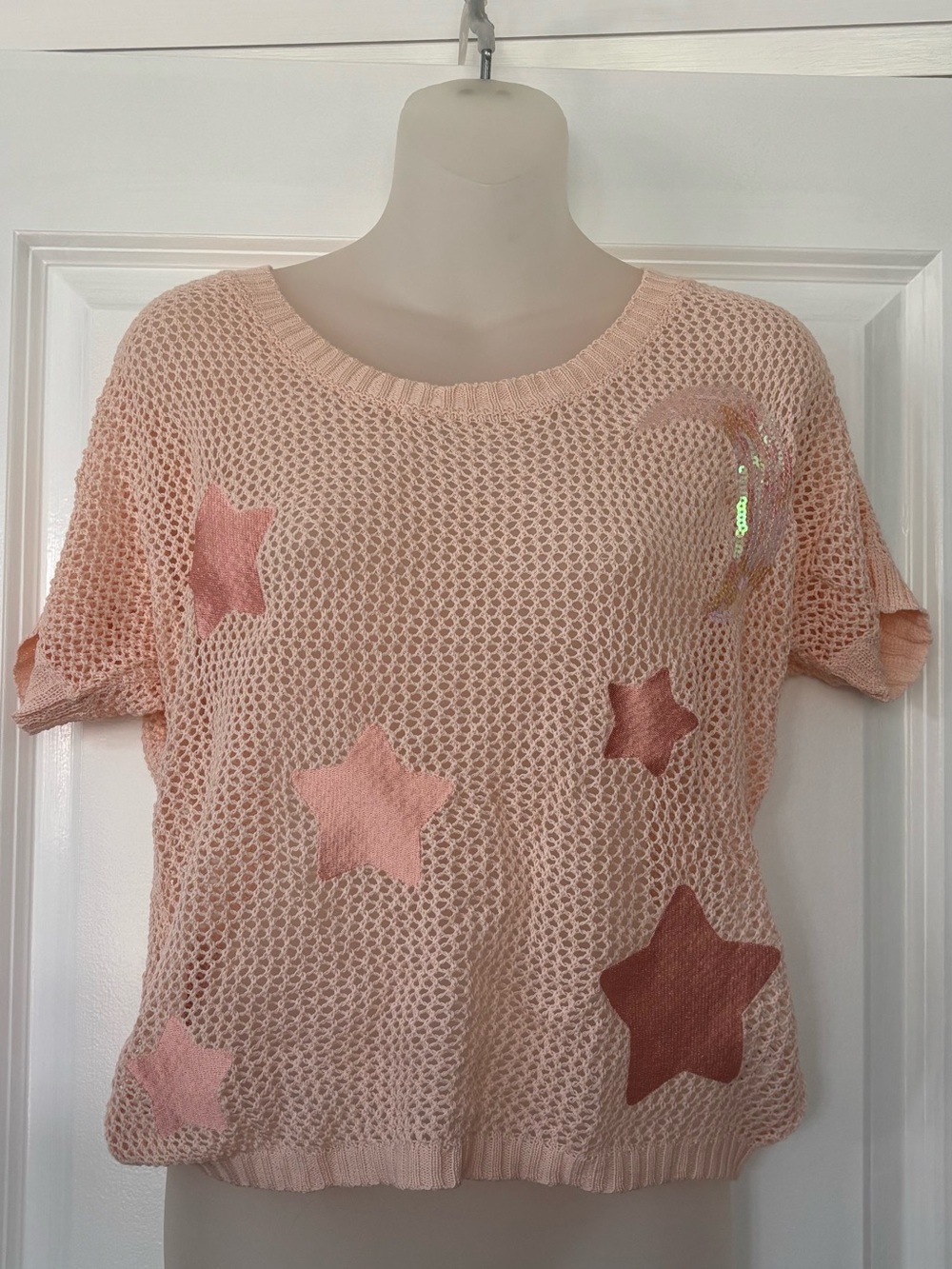 E Hyphen World Gallery x Sanrio "Little Twin Stars" Knit Celestial Sweater Pink